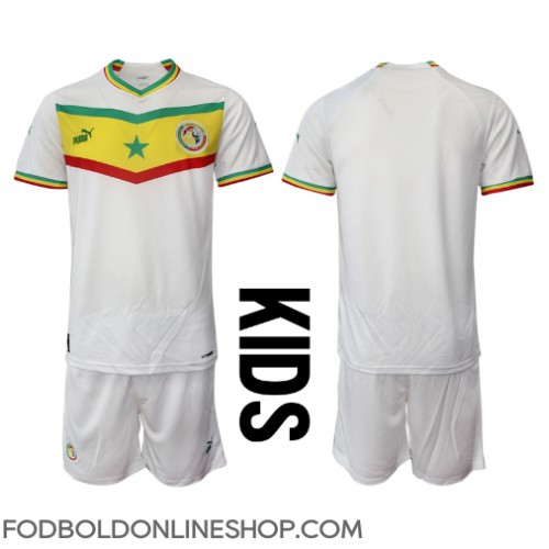 Senegal Hjemme Trøje Børn VM 2022 Kortærmet (+ Korte bukser)